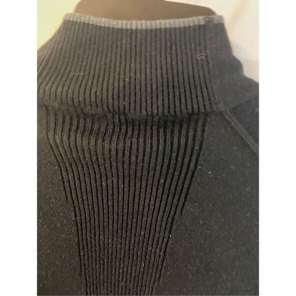 SmartWool Black 1/2 zipper ribbed pullover xxl Merino rn#116388 2x - Picture 6 of 6